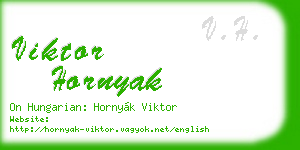 viktor hornyak business card